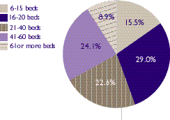 Figure 10: Alzheimer's units, 1996, by size