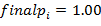 the figure says final selection probability equals 1.00