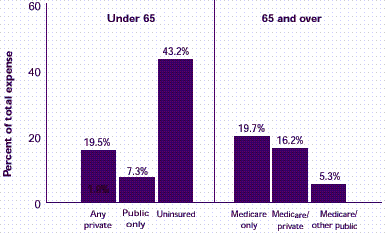 Figure 24: How does out-of-pocket spending for medical care vary by insurance status?